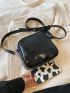 Mini Minimalist Square Bag Fashion Black With Zipper