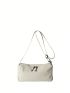 Minimalist Crossbody Bag With Zipper White