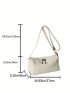 Minimalist Crossbody Bag With Zipper White