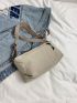 Minimalist Crossbody Bag With Zipper White