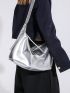 Metallic Crossbody Bag Funky Silver