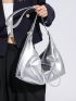 Metallic Crossbody Bag Funky Silver