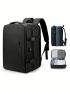 Medium Functional Backpack Zip Front With USB Charging Port Expandable Capacity