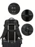 Medium Functional Backpack Zip Front With USB Charging Port Expandable Capacity