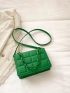 Quilted Pattern Chain Square Bag