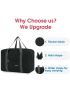 For Spirit Airlines Personal Item Bag 18x14x8 Foldable Travel Duffel Bag Tote Carry on Luggage Duffle Overnight for Women and Men (Thick Series Black)