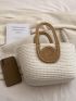 Fashion Women Shoulder Bag Woven Straw Bag Designer Handbag Large Capacity Tote Beach Purse