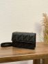 Quilted Flap Chain Square Bag Elegant Black