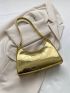 Metallic Crocodile Embossed Baguette Bag Funky