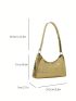 Metallic Crocodile Embossed Baguette Bag Funky