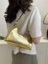 Metallic Crocodile Embossed Baguette Bag Funky