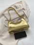 Metallic Crocodile Embossed Baguette Bag Funky