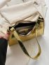 Metallic Crocodile Embossed Baguette Bag Funky