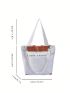 Large Shopper Bag Letter Graphic Colorblock