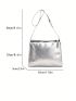 Medium Hobo Bag With Zipper Metallic Funky