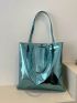 Medium Shoulder Tote Bag Metallic Funky