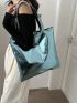 Medium Shoulder Tote Bag Metallic Funky