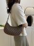 Small Geometric Pattern Hobo Bag Contrast Binding