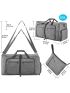 Travel Duffle Bag for Men, 65L Foldable Travel Duffel Bag with Shoes Compartment Overnight Bag for Men Women Waterproof & Tear Resistant (Gray)