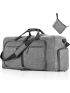 Travel Duffle Bag for Men, 65L Foldable Travel Duffel Bag with Shoes Compartment Overnight Bag for Men Women Waterproof & Tear Resistant (Gray)