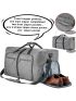 Travel Duffle Bag for Men, 65L Foldable Travel Duffel Bag with Shoes Compartment Overnight Bag for Men Women Waterproof & Tear Resistant (Gray)