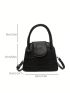 Mini Stitch Detail Dome Bag Minimalist Black