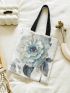 Small Shopper Bag Floral Graphic Preppy