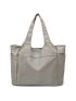 Minimalist Shopper Bag Solid Color Waterproof Wet Dry Pockets