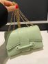 Lady Handbag Crocodile Embossed Square Bag Metal Chain Shoulder Bag Mini Change Purse