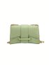 Lady Handbag Crocodile Embossed Square Bag Metal Chain Shoulder Bag Mini Change Purse