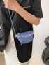 Mini Studded & Chain Decor Novelty Bag Blue