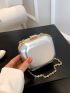 Mini Minimalist Box Bag Metallic Funky Chain Strap