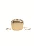 Mini Minimalist Box Bag Metallic Funky Chain Strap