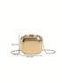 Mini Minimalist Box Bag Metallic Funky Chain Strap