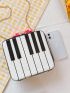 Mini Piano Keyboard Design Square Bag Bow Decor