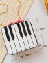 Mini Piano Keyboard Design Square Bag Bow Decor