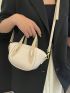 Minimalist Bucket Bag Double Handle Small Pu