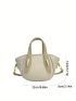 Minimalist Bucket Bag Double Handle Small Pu