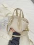 Minimalist Bucket Bag Double Handle Small Pu