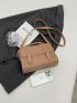 Minimalist Flap Square Bag Top Handle Small