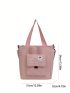 Letter Graphic Square Bag Medium Pink  Preppy