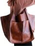 Minimalist Soft Pu Medium Shoulder Tote Bag Elegant