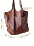 Minimalist Soft Pu Medium Shoulder Tote Bag Elegant