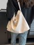 Minimalist Hobo Bag Solid Color