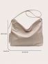 Minimalist Hobo Bag Solid Color