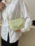 New Women Leather Crossbody Bag Solid Color Messenger Bag Fashion Saddle Shoulder Bag