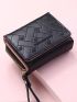 Women's Wallet Foldable Card Bag Multi-Card Wallet Short Fashion Embroidery Heart Coin Purse