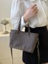 Fashion Versatile Shoulder Messenger Bag Texture Pu Handbag