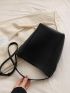 Letter Graphic Bucket Bag Solid Color Fashion Style