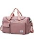 Letter Patch Decor Travel Bag Double Handle